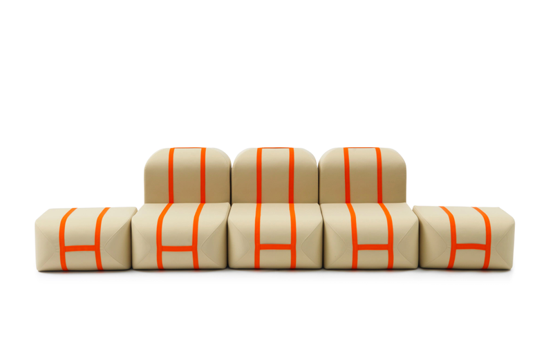 Illustration for article titled This Shape-Shifting Sofa Stacks Itself Like Suitcases